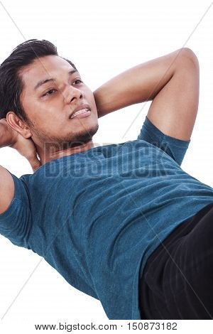 Young Men Isolated On White Background