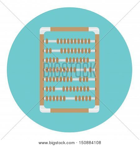 Calculator abacus icon for counting and accounting abacus isolated vector illustration