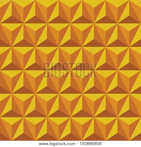 triangle yellow background. yellow geometric plate wall. vector pattern.