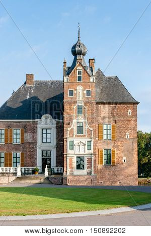 VAASSEN NETHERLANDS - september 15 2015: Front view of Castle Cannenburgh in Vaassen Gelderland