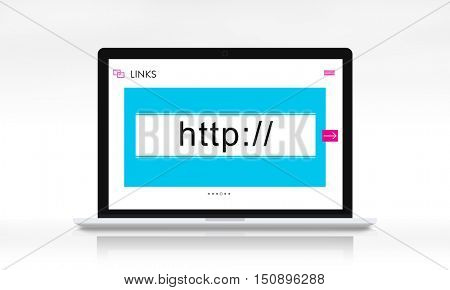 HTTP WWW Website Links Search Box Graphic Concept