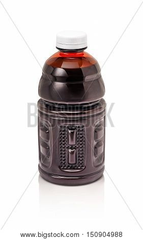 blank packaging beverage bottle fruit juice container isolated on white background with clipping path