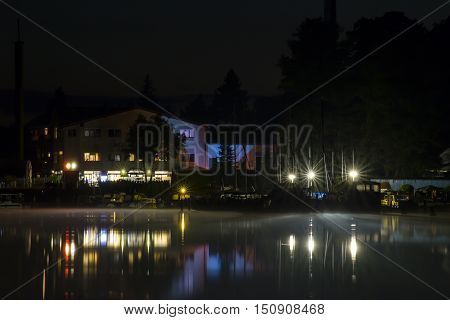 Harbour On The Werbellinsee By Night