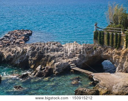 the beach in Agios Nikolaos Crete Greece