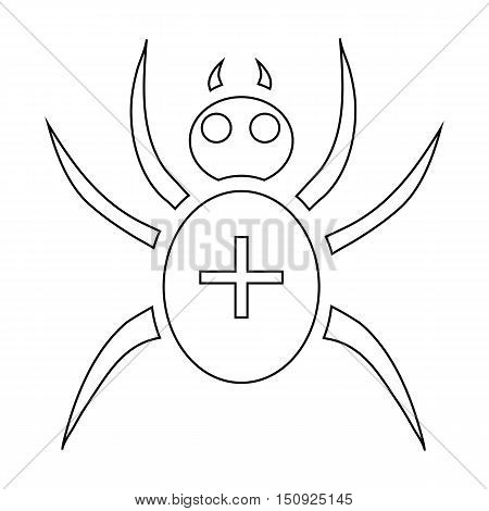 Spider icon. Outline illustration of spider vector icon for web design
