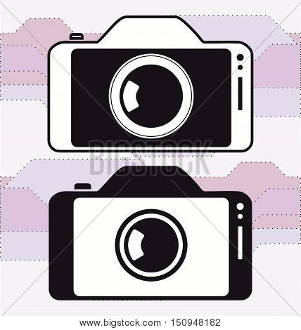 Smartphone cellphone photo camera icon vector template