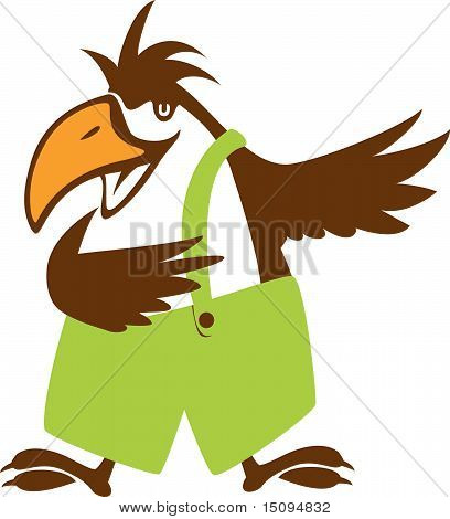funy fugl symbol.vector illustration