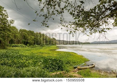 Empty Boats At River's Edge - Gamboa, Panama