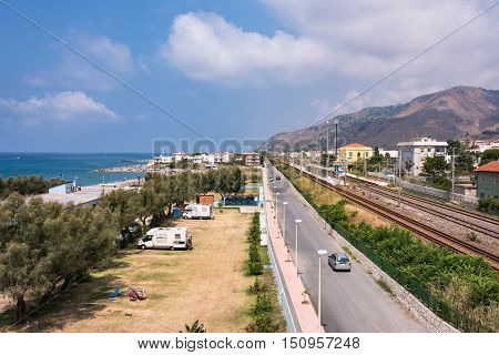 View of Campora San Giovanni town in Calabria Italy