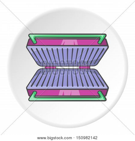 Electric grill icon. Cartoon illustration of electric grill vector icon for web