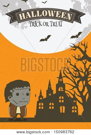 Best Halloween night party invitation vector background
