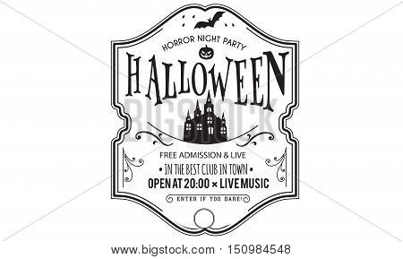 Best Halloween night party invitation vector background
