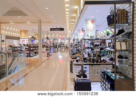 KANAZAWA JAPAN - OCTOBER 7, 2016: Unidentified people visit Kirara Kanazawa department store in Kanazawa.