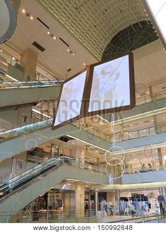 KANAZAWA JAPAN - OCTOBER 7, 2016: Unidentified people visit ATRIO department store Kanazawa Japan