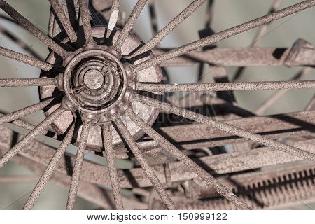 Old Rusty Wheel - Selective Focus