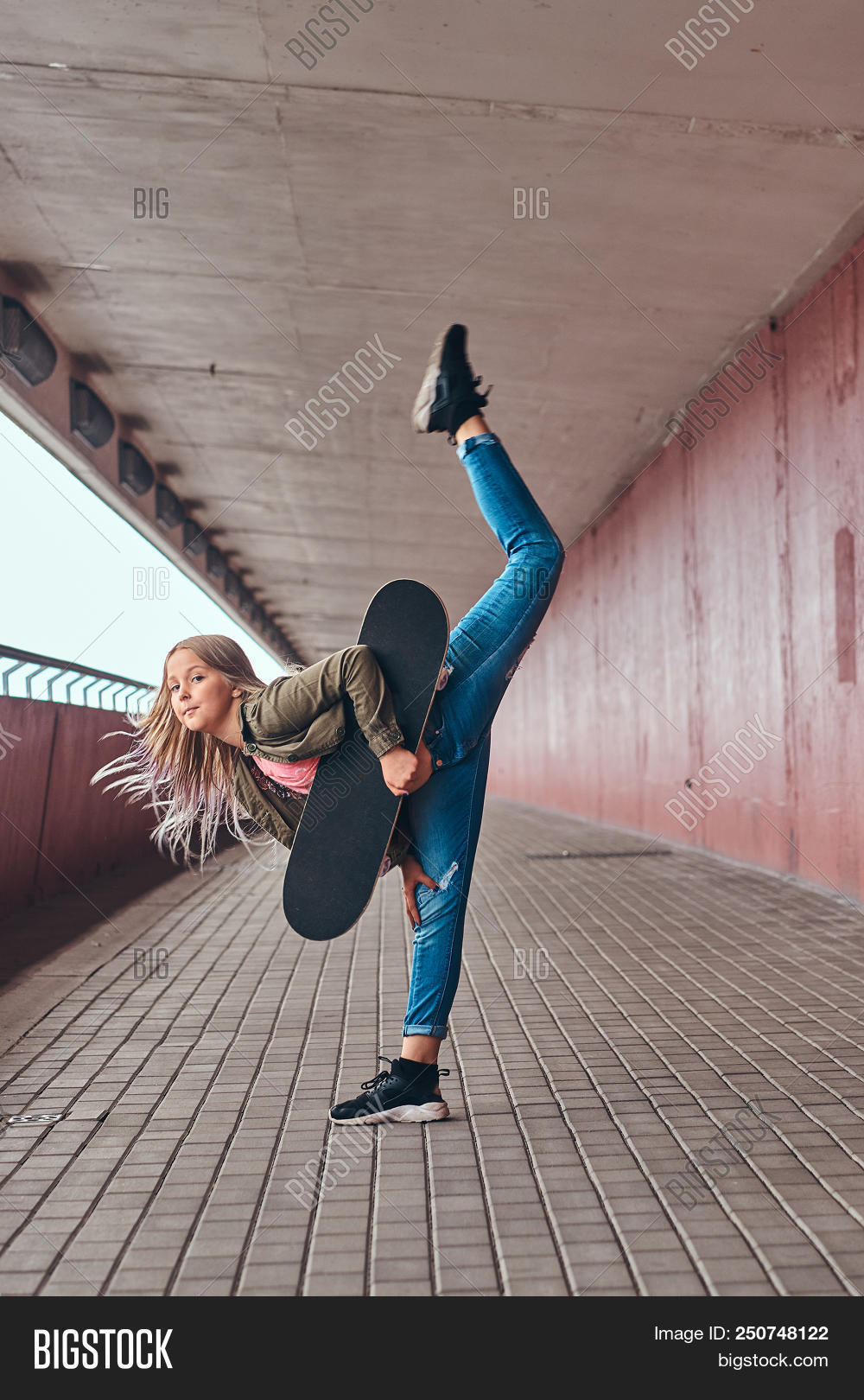 Schoolgirl Blonde Hair Image Photo Free Trial Bigstock
