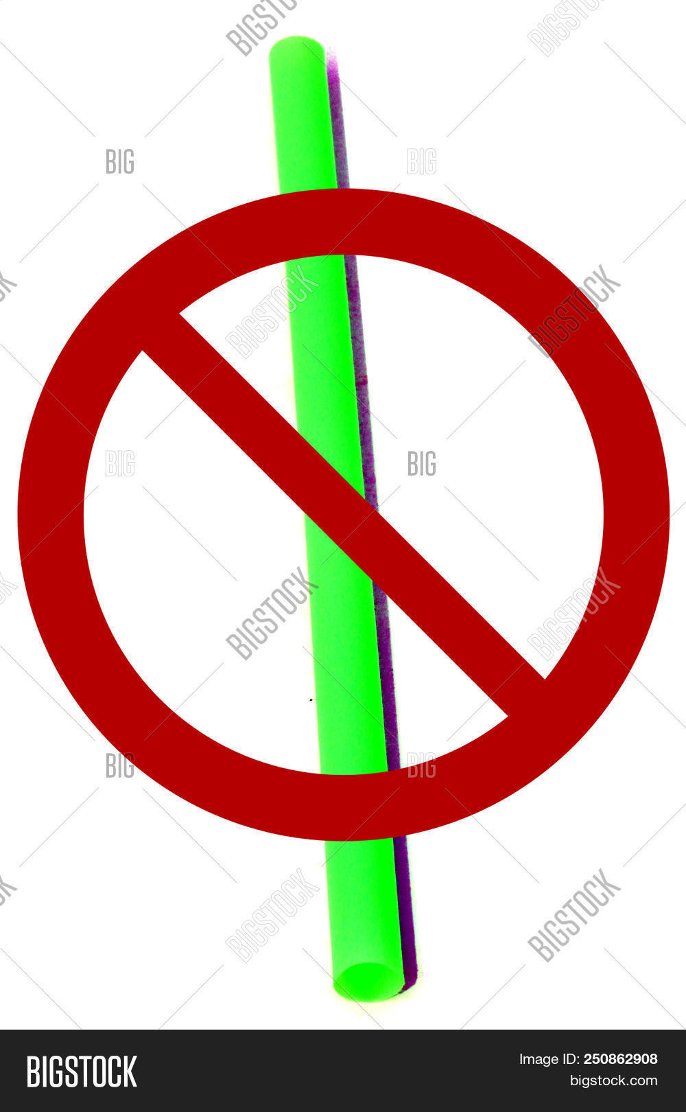 No Plastic Straws Image Photo Free Trial Stock No Plastic Straws International Symbol Over Represents The