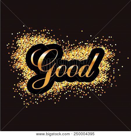 Gold Confetti On A Black Background Well