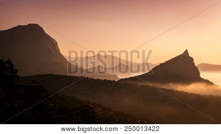 Dawn Near The Village Novyi Svit (new Light). City District Sudak, The Republic Of Crimea.