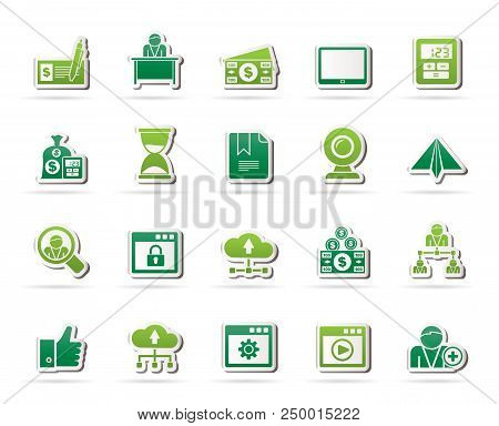 Business And Office Equipment Icons - Vector Icon Set 3