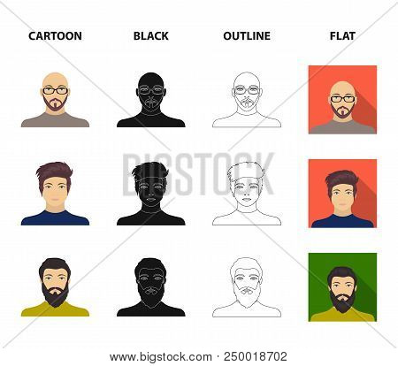 The Face Of A Bald Man With Glasses And A Beard, A Bearded Man, The Appearance Of A Guy With A Haird
