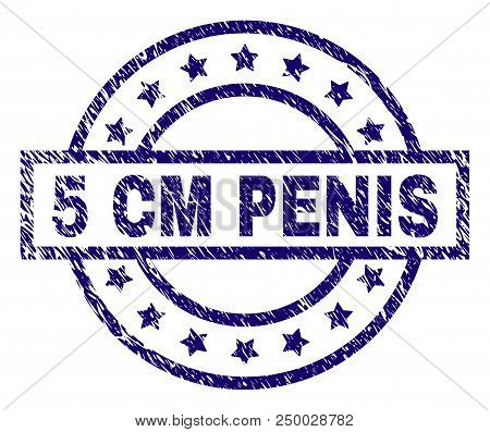 5 Cm Penis Stamp Seal Watermark With Distress Texture. Designed With Rectangle, Circles And Stars. B