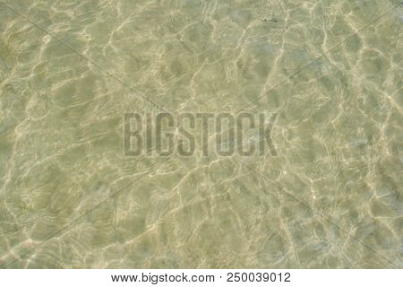 Nature Background Textures. Sandy Bottom. Lake Water.