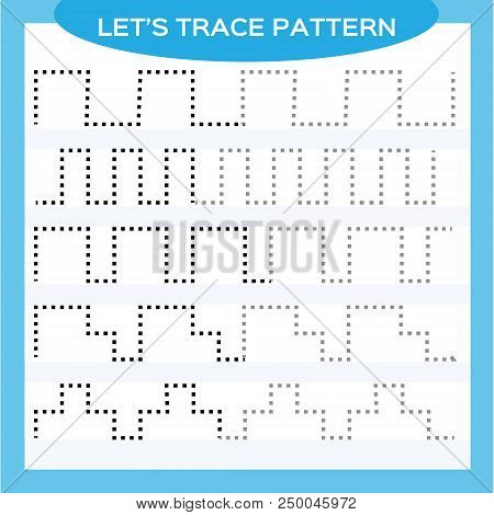 Tracing Lines Activity For Early Years. Special For Preschool Kids. Worksheet For Practicing Fine Mo