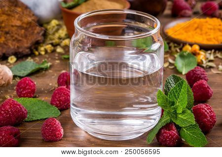 Raspberry Extract Stir In The Water Shot Close-up