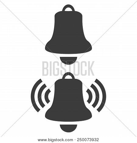 Bell Icon On White Background. Vector Illustration