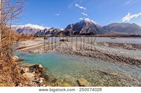 Mountain Landscape With River.