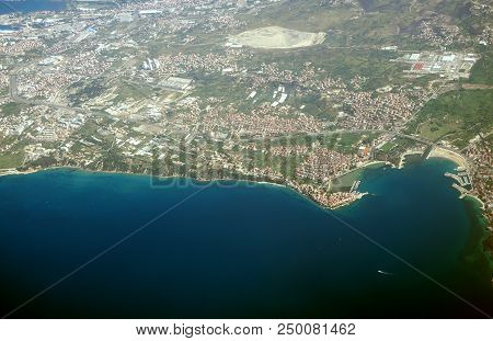 Aerial View Of Stobrec Village And Part Of Split In Croatia.