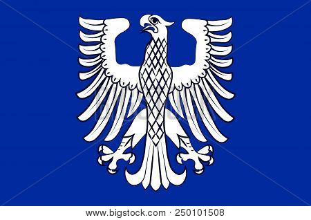 Flag Of Schweinfurt Is A City In The Lower Franconia Region Of Bavaria In Germany. 3d Illustration
