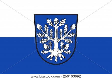 Flag Of Offenbach Am Main Is A City In Hesse, Germany. 3d Illustration