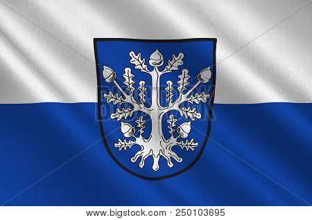 Flag Of Offenbach Am Main Is A City In Hesse, Germany. 3d Illustration