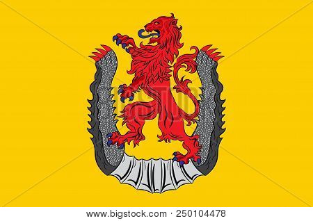 Flag Of Diepholz Is A District In Lower Saxony, Germany. 3d Illustration