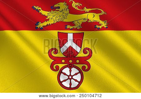 Flag Of Goettingen Is A District In Lower Saxony, Germany. 3d Illustration