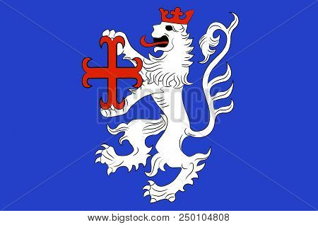 Flag Of Hamelin-pyrmont Is A District In Lower Saxony, Germany. 3d Illustration