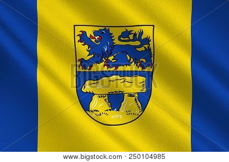 Flag Of Heidekreis Is A District In Lower Saxony, Germany. 3d Illustration