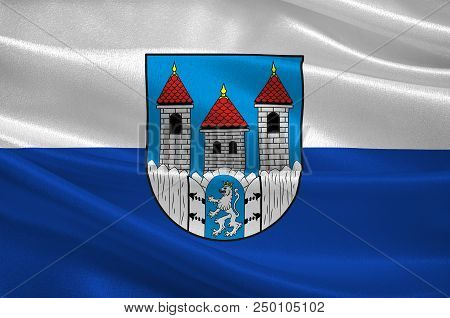 Flag Of Holzminden Is A Town In Southern Lower Saxony, Germany. Vector Illustration