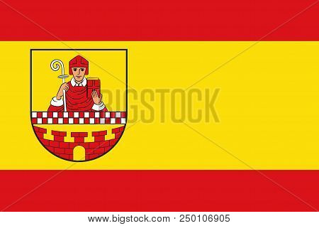 Flag Of Luedenscheid Is A City In The Maerkischer Kreis District, In North Rhine-westphalia, Germany