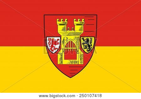 Flag Of Euskirchen Is A Town In North Rhine-westphalia, Germany, Capital Of The District Euskirchen.
