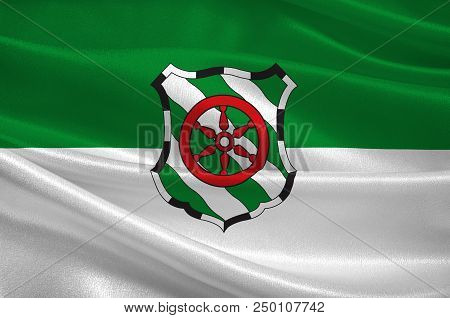 Flag Of Guetersloh Is A City In North Rhine-westphalia, Germany. 3d Illustration