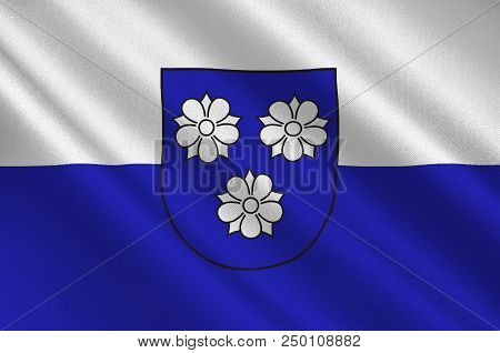 Flag Of Viersen Is The Capital Of The District Of Viersen, In North Rhine-westphalia, Germany. 3d Il