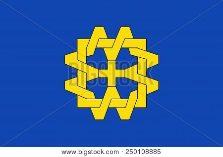 Flag Of Willich Is A Town In The District Of Viersen, In North Rhine-westphalia, Germany. 3d Illustr