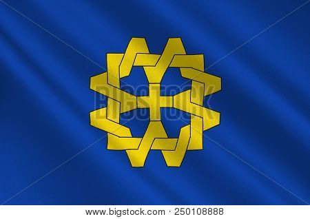 Flag Of Willich Is A Town In The District Of Viersen, In North Rhine-westphalia, Germany. 3d Illustr
