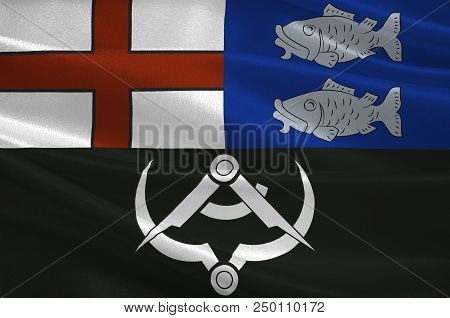 Flag Of Weibern Is A Municipality In The District Of Ahrweiler, In Rhineland-palatinate, Germany. 3d