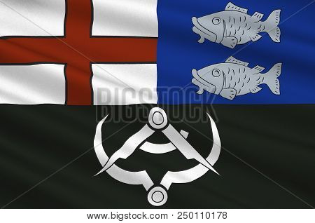 Flag Of Weibern Is A Municipality In The District Of Ahrweiler, In Rhineland-palatinate, Germany. 3d