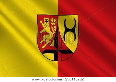 Flag Of Altenkirchen Is A District In Rhineland-palatinate, Germany. 3d Illustration