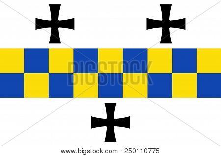 Flag Of Bad Kreuznach Is A Town In The Bad Kreuznach District In Rhineland-palatinate, Germany. 3d I